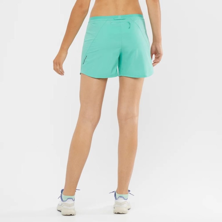 Turquoise Salomon Cross 5'' Women's Running Shorts | IE SD6394